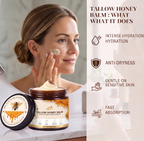 ESMejor 100% Pure Grass-Fed Tallow Honey Balm - Face & Body Moisturizer (120g / 4.2 oz)